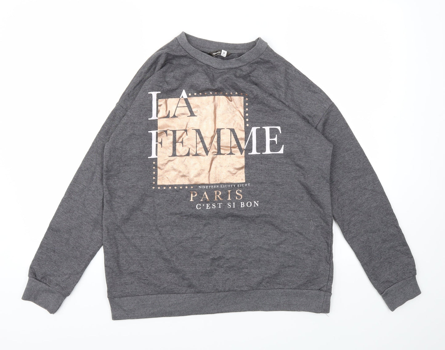 PEP&CO Womens Grey   Pullover Jumper Size S