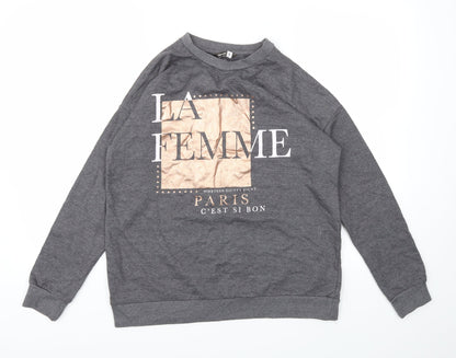 PEP&CO Womens Grey   Pullover Jumper Size S