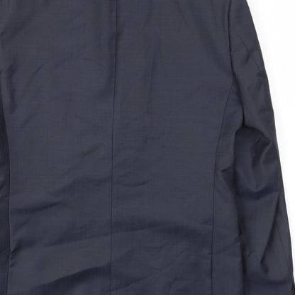 Mens UK Size 40 River Island Regular Blue Suit Jacket