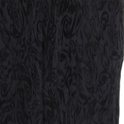 Papaya Womens Black Argyle/Diamond  Capri Trousers Size 14 L27 in