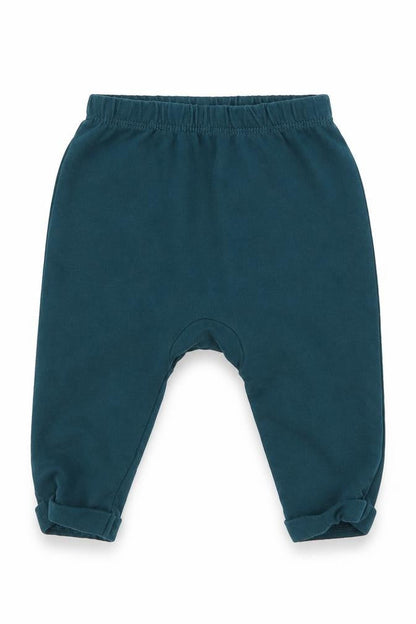 Front view of Tu Baby Green Cropped Leggings, size 3-6, Months