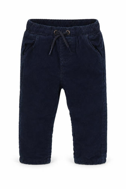 Front view of Next boys’ blue corduroy cropped jeans, size 3-6, months