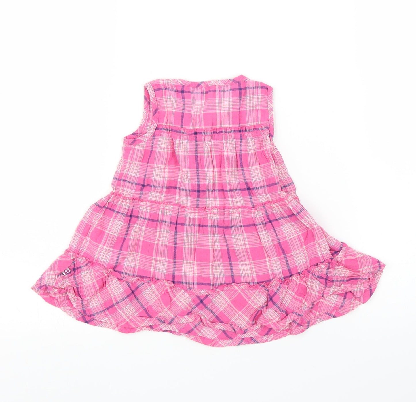 Mothercare Girls Pink Plaid  A-Line  Size 3-6 Months