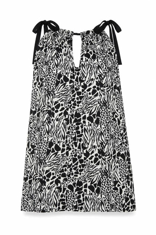 Pep&Co Womens Black Animal Print  A-Line  Size 8