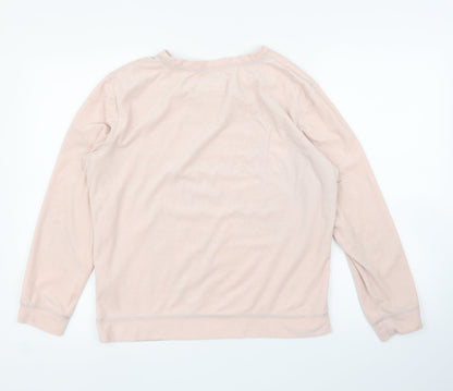 F&F Womens Pink Solid  Top Pyjama Top Size S