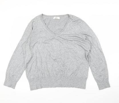 M&S Womens Grey   Pullover Jumper Size 18