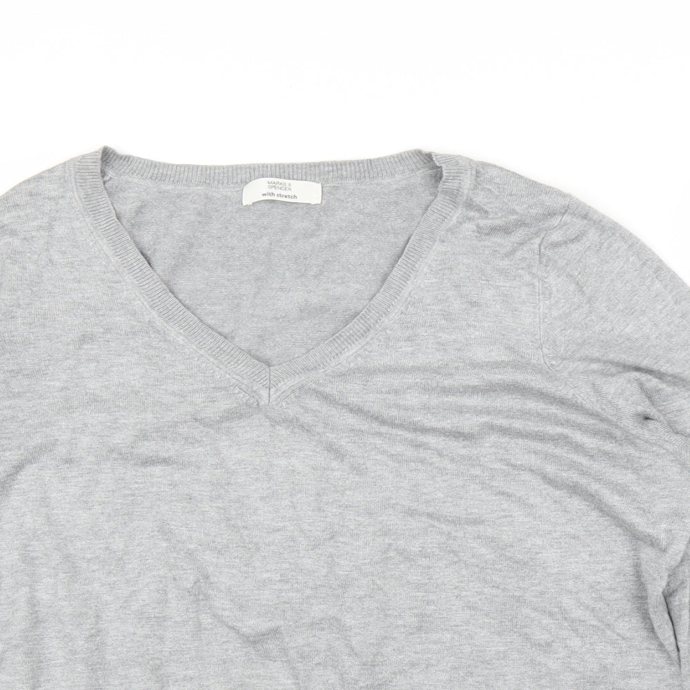 M&S Womens Grey   Pullover Jumper Size 18