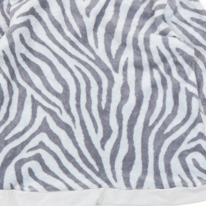 Avon Womens Grey Animal Print Fleece Top Pyjama Top Size S  - Zebra print