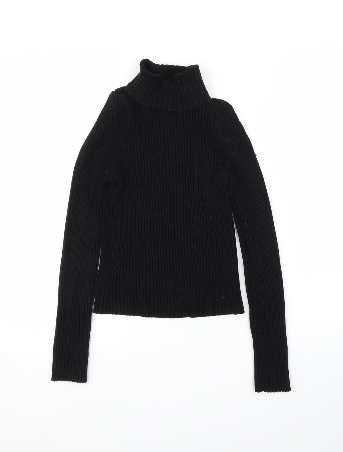 Additional front view of ASOS women’s black jumper, size UK 14