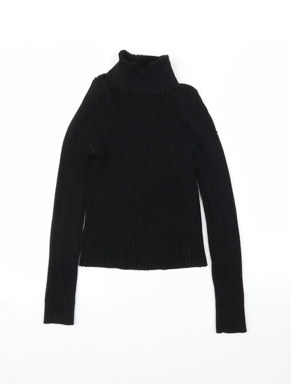 Additional front view of ASOS women’s black jumper, size UK 14