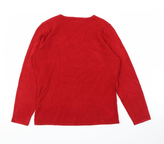 BM Womens Red   Pullover Jumper Size S