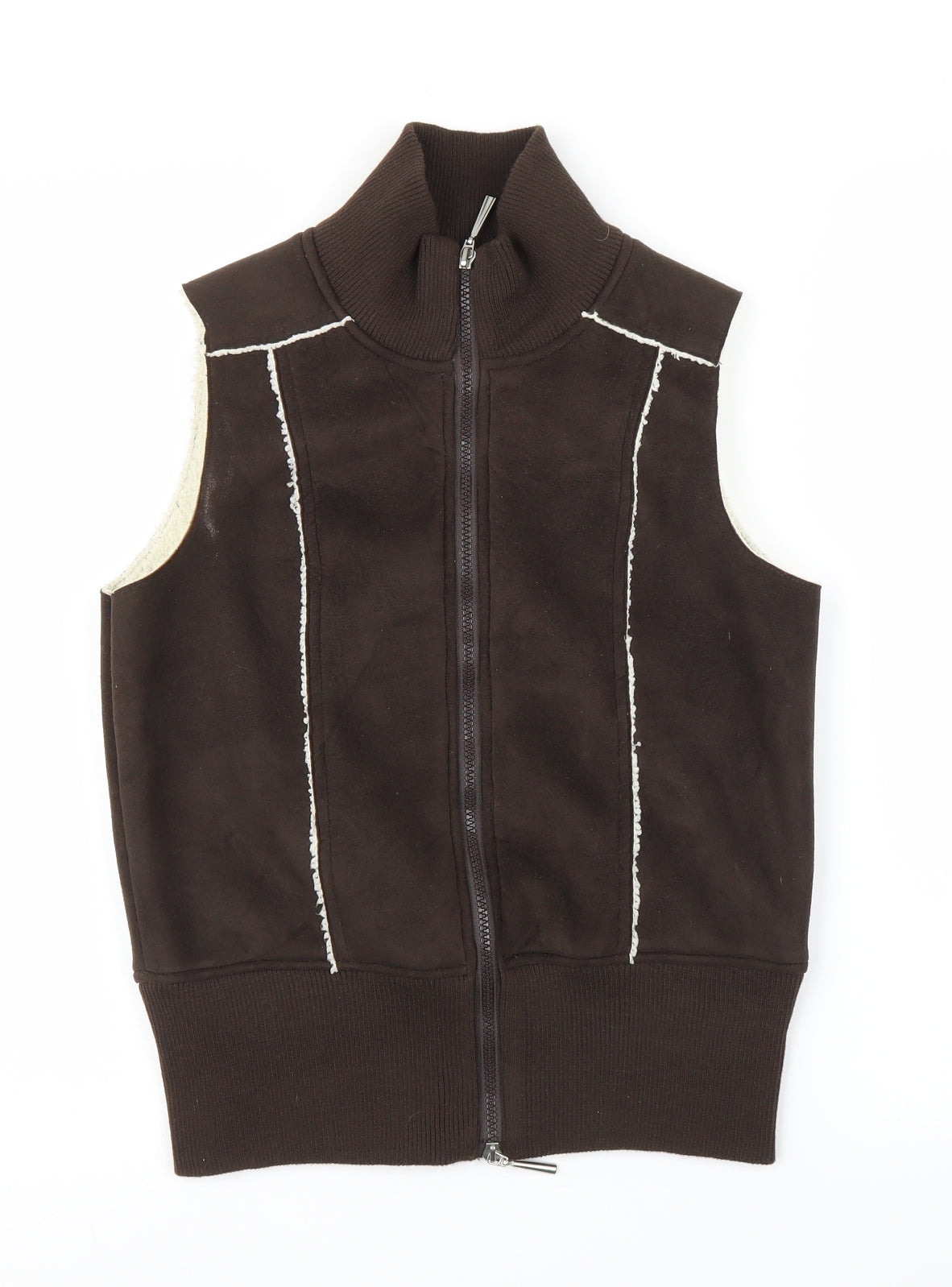 Primark Womens Brown   Full Zip Jumper Size 12  - Gilet