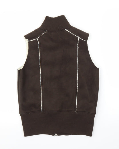 Primark Womens Brown   Full Zip Jumper Size 12  - Gilet