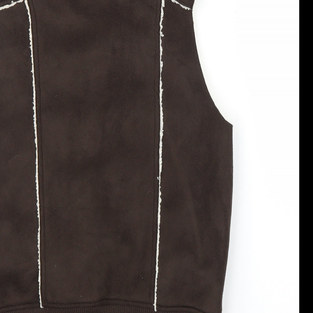 Primark Womens Brown   Full Zip Jumper Size 12  - Gilet