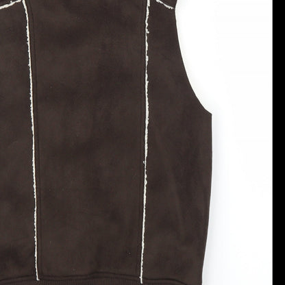 Primark Womens Brown   Full Zip Jumper Size 12  - Gilet
