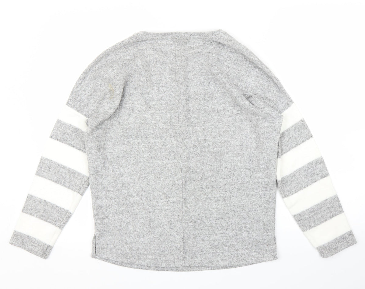 George Womens Grey Striped  Pullover Jumper Size S