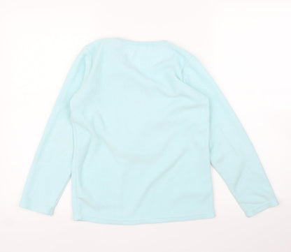 Primark Girls Blue  Fleece Top Pyjama Top Size 10-11 Years  - Unicorn