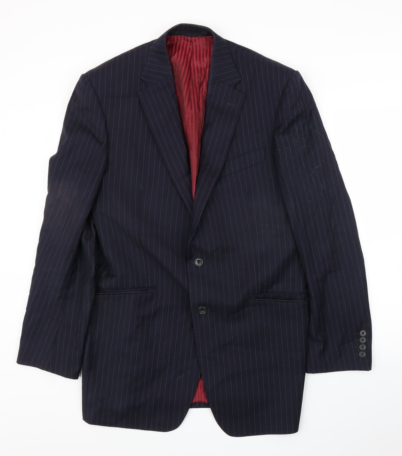 Mens UK Size 40 M&S Regular Blue Suit Jacket