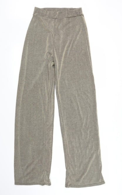 Nasty Gal Womens Beige Striped  Trousers  Size 10 L28 in