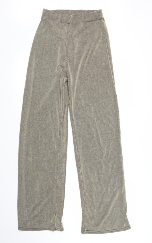 Nasty Gal Womens Beige Striped  Trousers  Size 10 L28 in