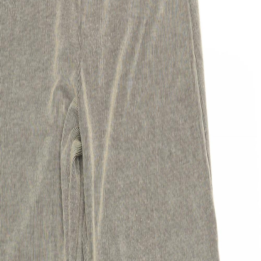 Nasty Gal Womens Beige Striped  Trousers  Size 10 L28 in