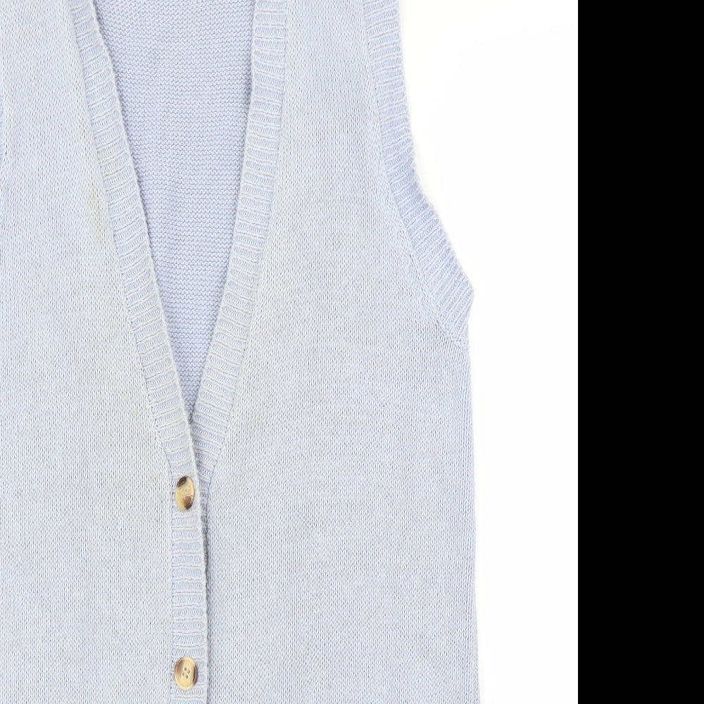 HONEY Womens Blue   Cardigan Jumper Size L