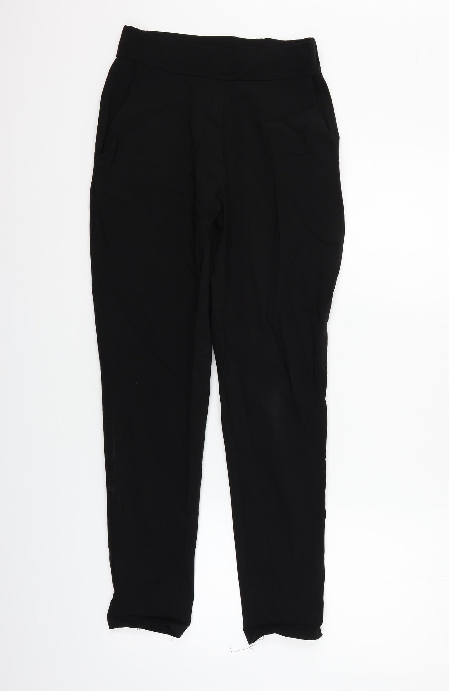 Womens UK Size 8 Boohoo Regular Fit  Black Trousers