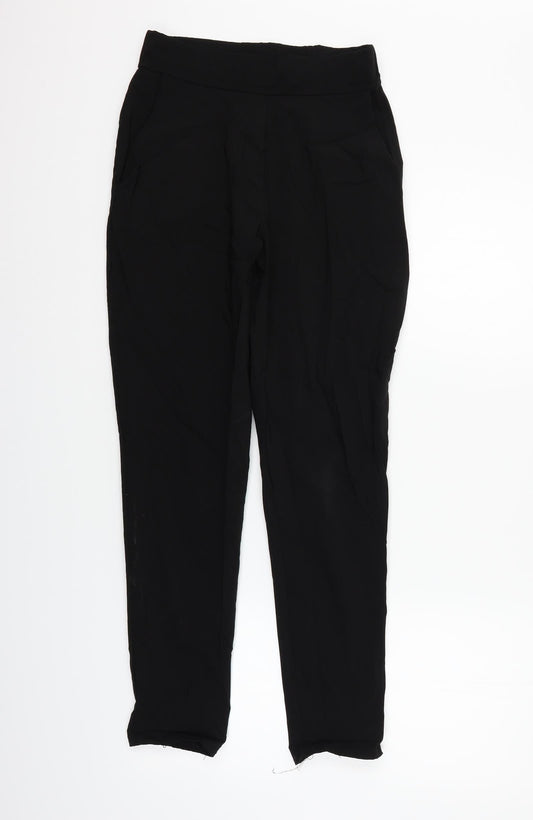 Womens UK Size 8 Boohoo Regular Fit  Black Trousers