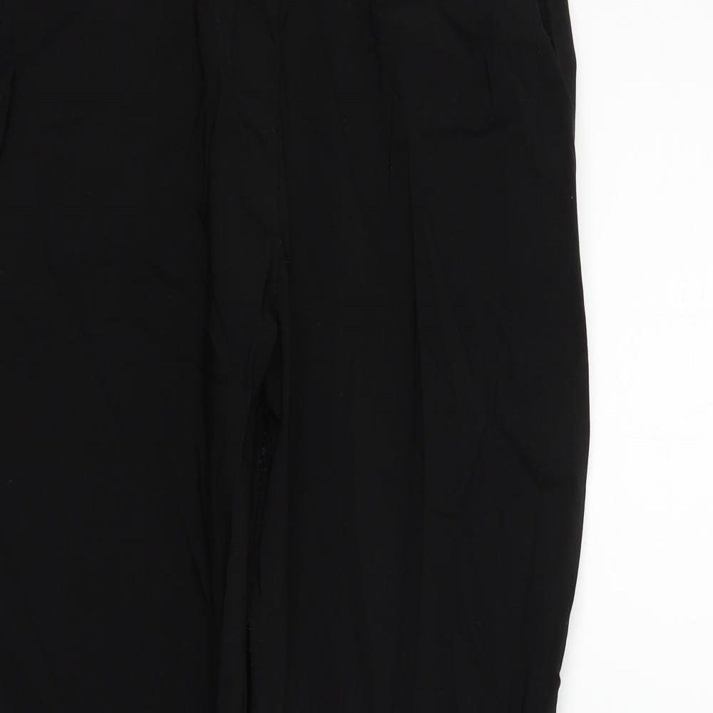 Womens UK Size 8 Boohoo Regular Fit  Black Trousers