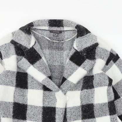 Primark Womens White Check  Jacket Coat Size S