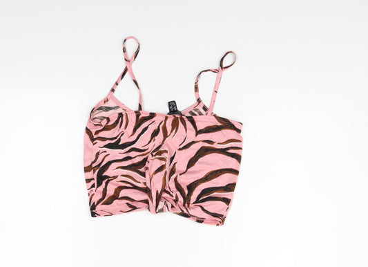 Womens UK Size 6 New Look Pink Basic Tank