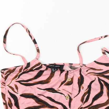 Womens UK Size 6 New Look Pink Basic Tank