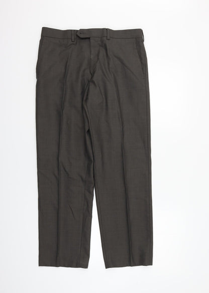 Womens UK Size 32 Marks and Spencer Regular Fit  Brown Trousers