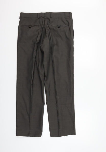 Womens UK Size 32 Marks and Spencer Regular Fit  Brown Trousers