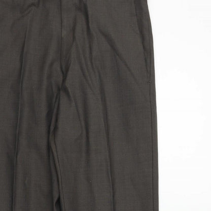 Womens UK Size 32 Marks and Spencer Regular Fit  Brown Trousers