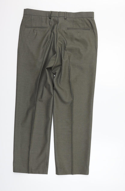 Womens UK Size 32 in Marks and Spencer Regular Fit  Grey Trousers