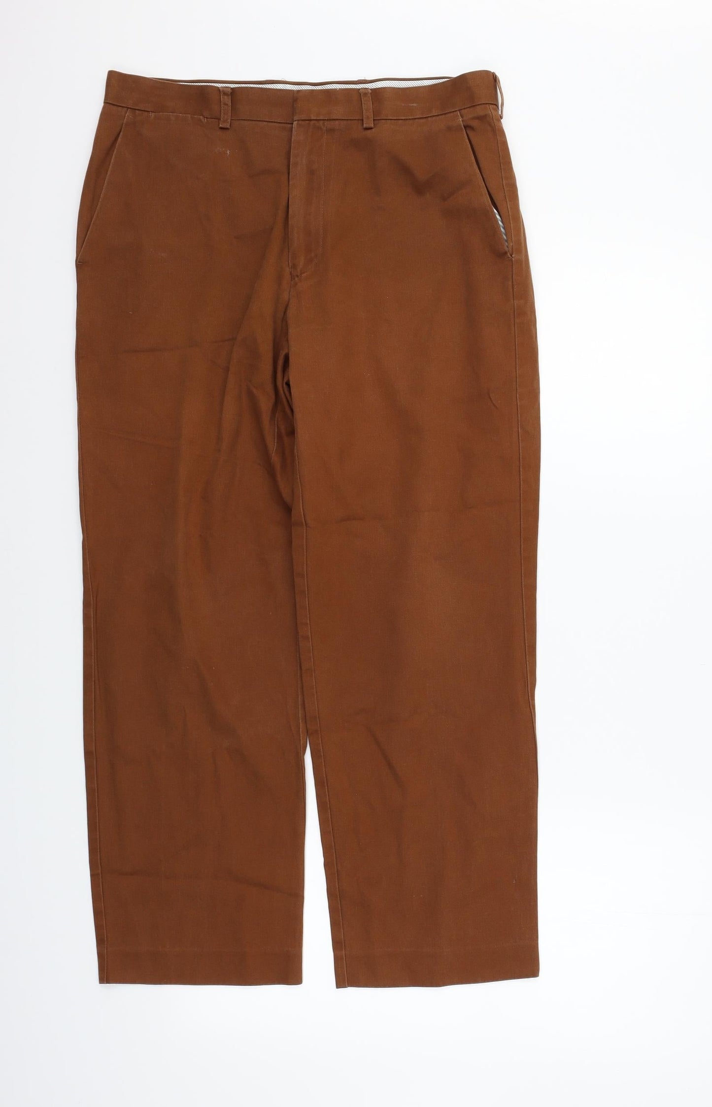 Womens UK Size 32 in Marks and Spencer Regular Fit  Brown Trousers