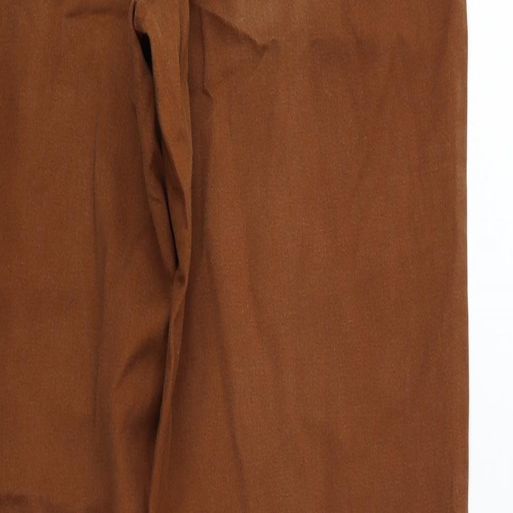 Womens UK Size 32 in Marks and Spencer Regular Fit  Brown Trousers