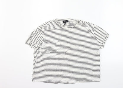 Womens UK Size 12 New Look White Basic Polo
