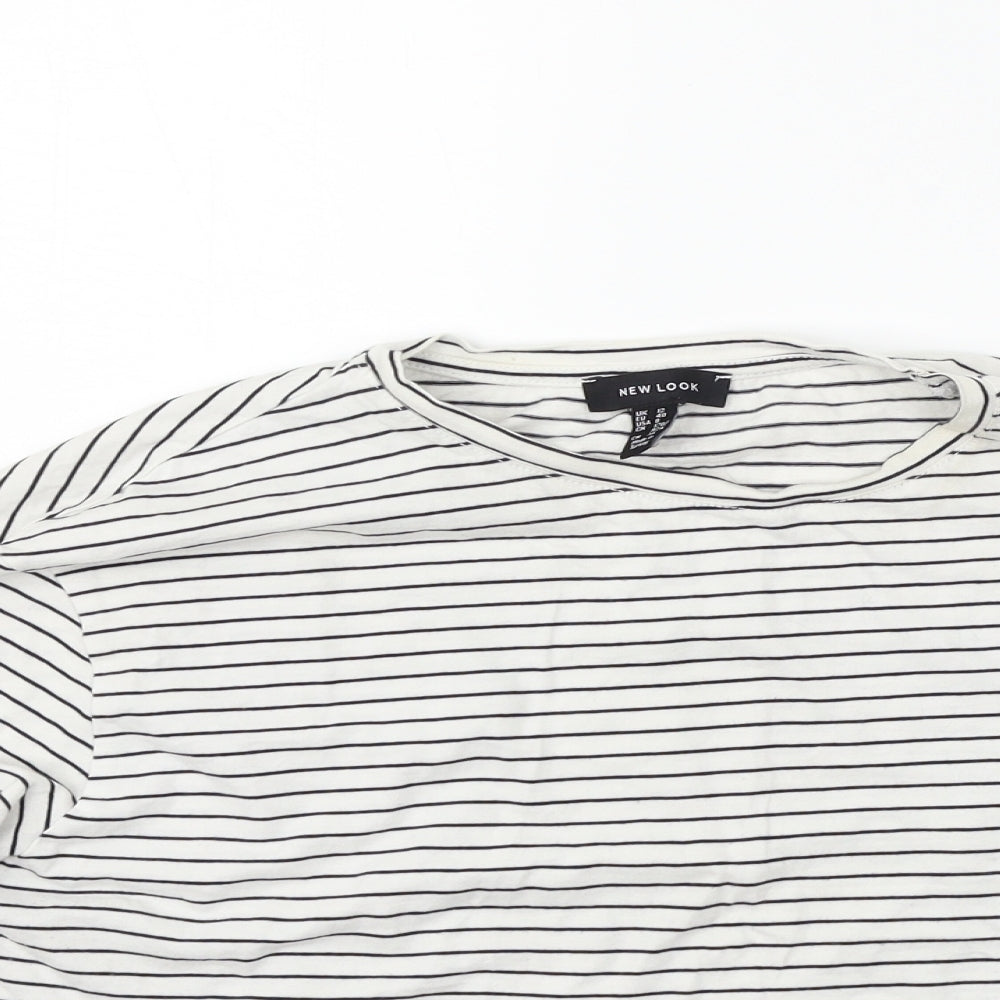 Womens UK Size 12 New Look White Basic Polo