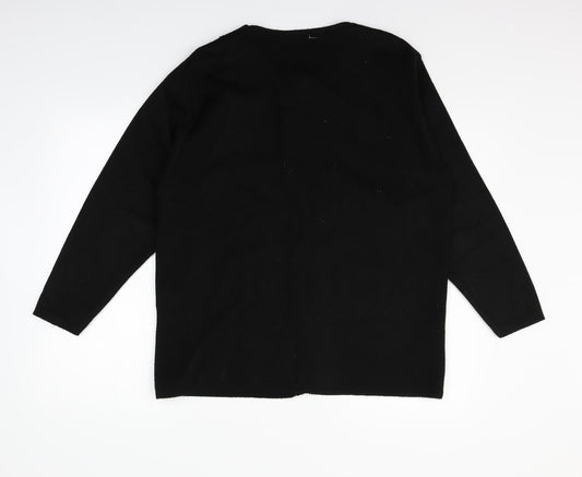 Preworn Womens Black   Cardigan Jumper Size L