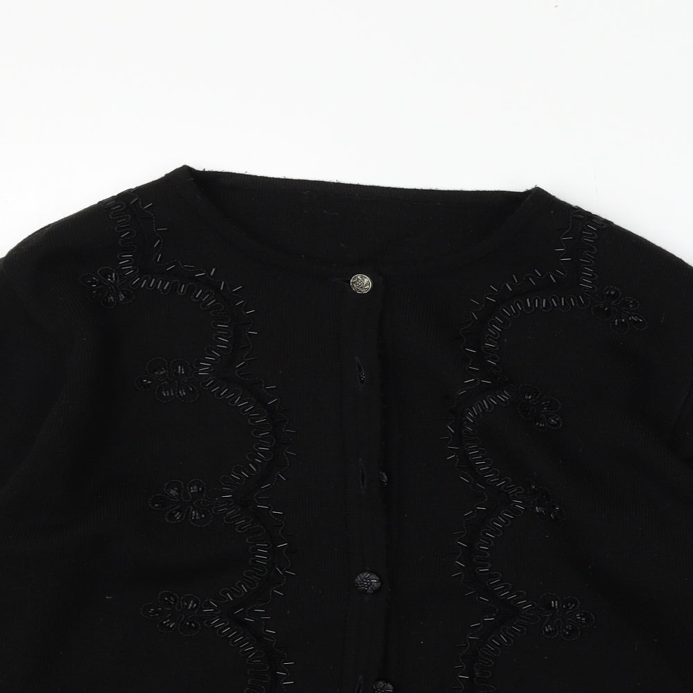 Preworn Womens Black   Cardigan Jumper Size L