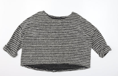 Atmosphere Womens Grey Houndstooth  Pullover Jumper Size M