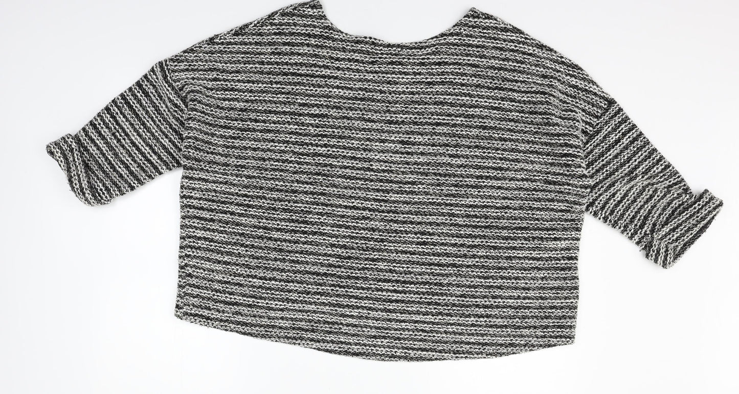 Atmosphere Womens Grey Houndstooth  Pullover Jumper Size M