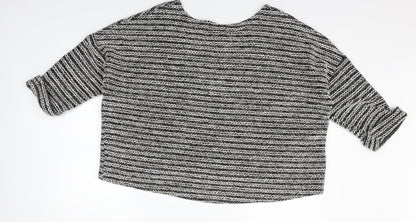 Atmosphere Womens Grey Houndstooth  Pullover Jumper Size M