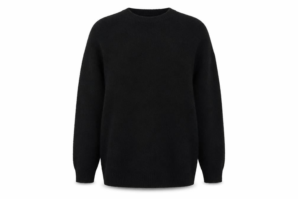 Front view of ASOS women’s black jumper, size UK 6