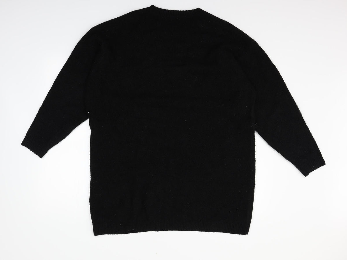 Back view of ASOS women’s black jumper, size UK 6