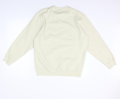 Active Womens Beige Houndstooth  Pullover Jumper Size S