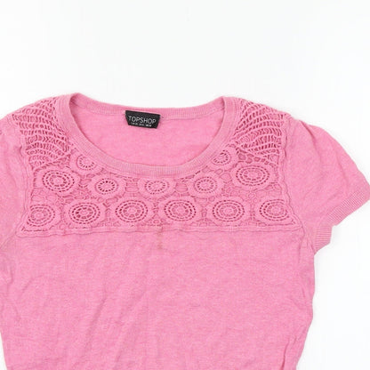 Topshop Womens Pink   Pullover Jumper Size 10