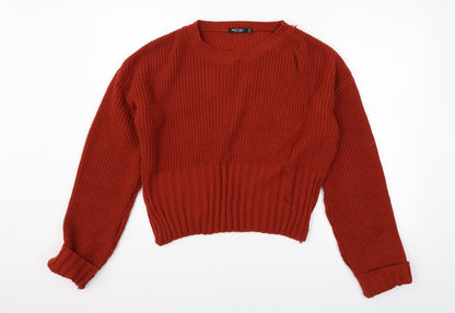 Nasty Gal  Womens Orange   Pullover Jumper Size M  - washable mark on bottom
